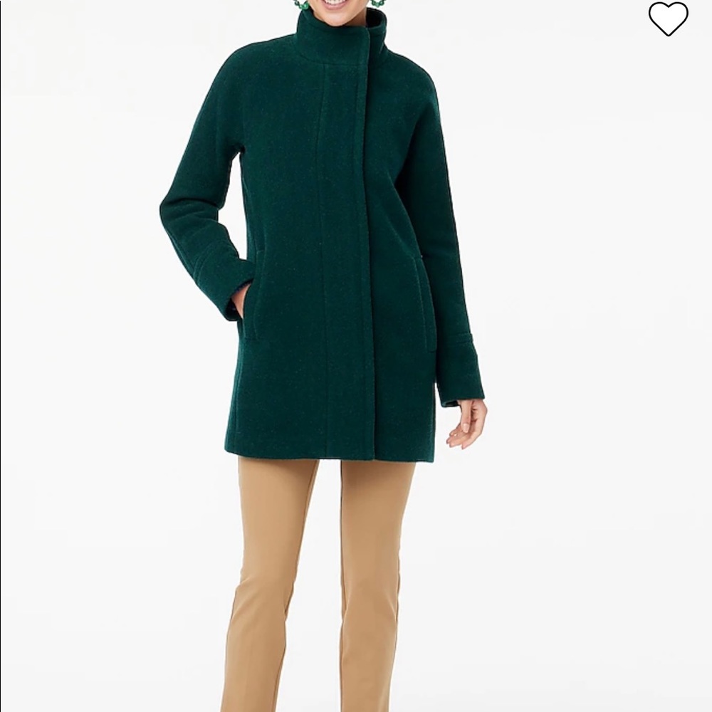 NWT J. Crew Factory City Coat, Dark Forest